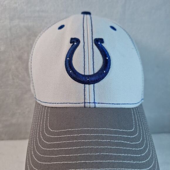 Indianapolis Colts NFL Adjustable Strapback Cap Hat White Blue Logo Team Apparel - Picture 2 of 8